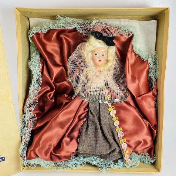 Fairyland Dolls 8" Venetian Lady 603 1940's VTG Hard Plastic Fashion Doll - Picture 1 of 12